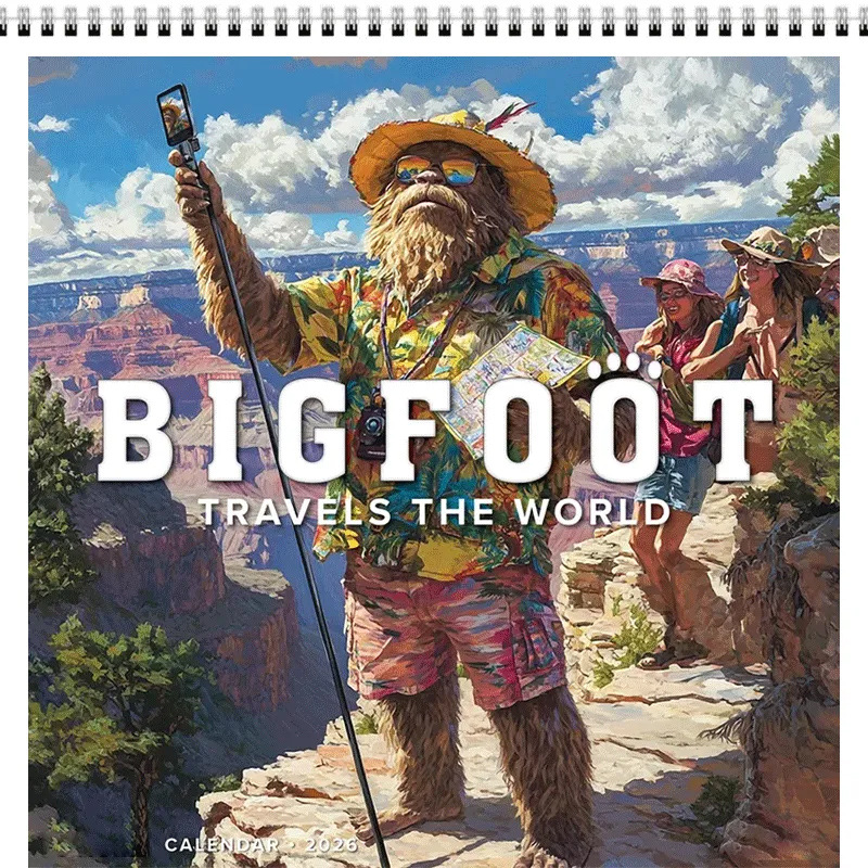 🎁 Bigfoot Travels the World 2026 Calendar – Perfect Holiday & Gift-Giving Present! 🌍