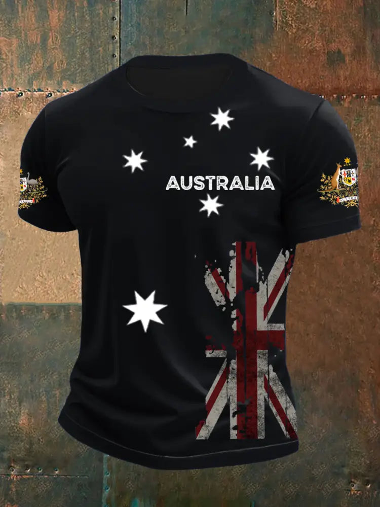 🎁 Vintage Australian Flag Print T-Shirt – Perfect Holiday & Special Occasion Gift! 🇦🇺