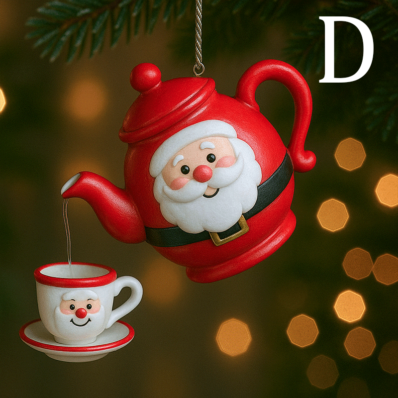 ๐ Festive Christmas Teapot Ornament - Perfect Holiday Gift! ๐