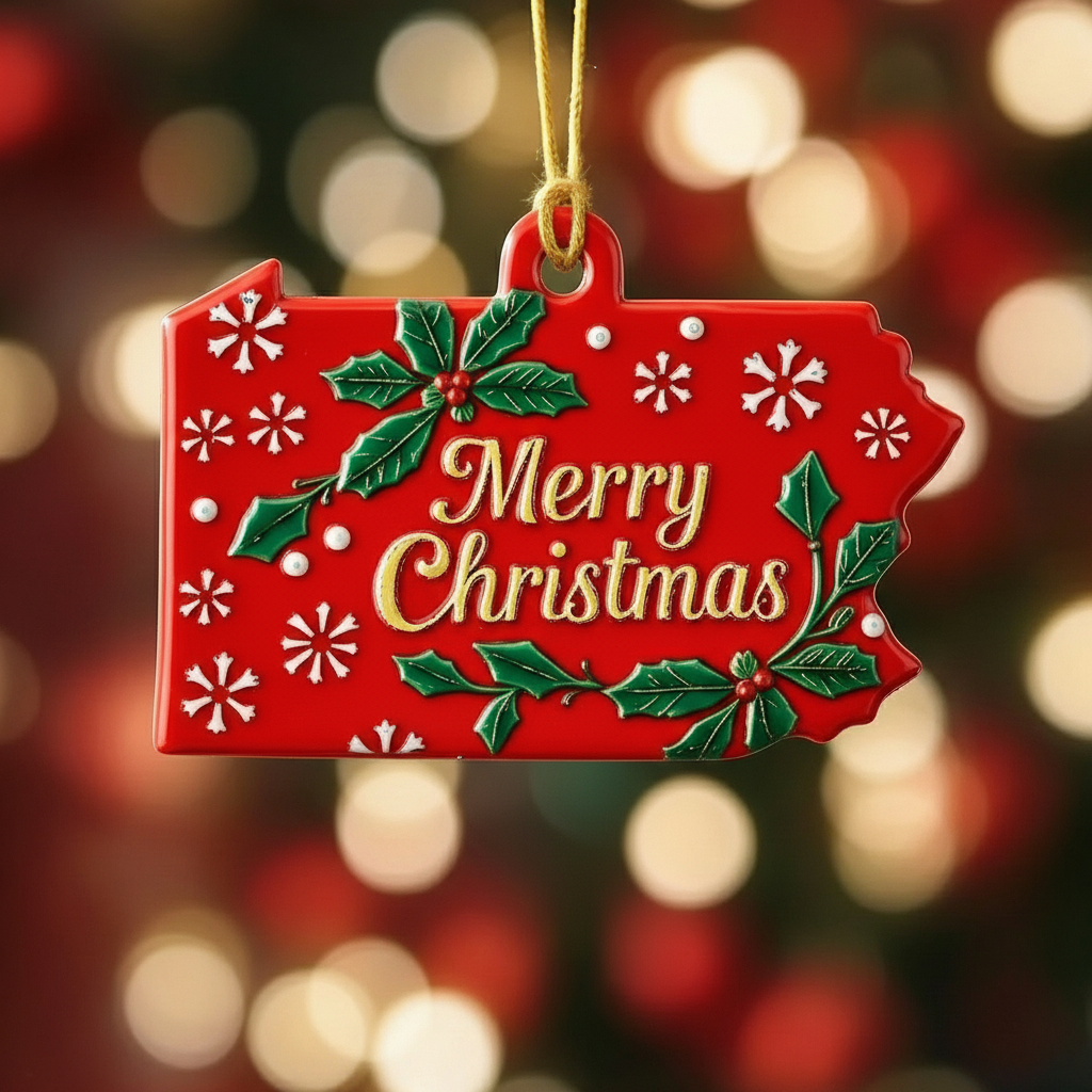 🎁 State Pride Christmas Ornament – Perfect Holiday & Special Occasion Gift 🎄