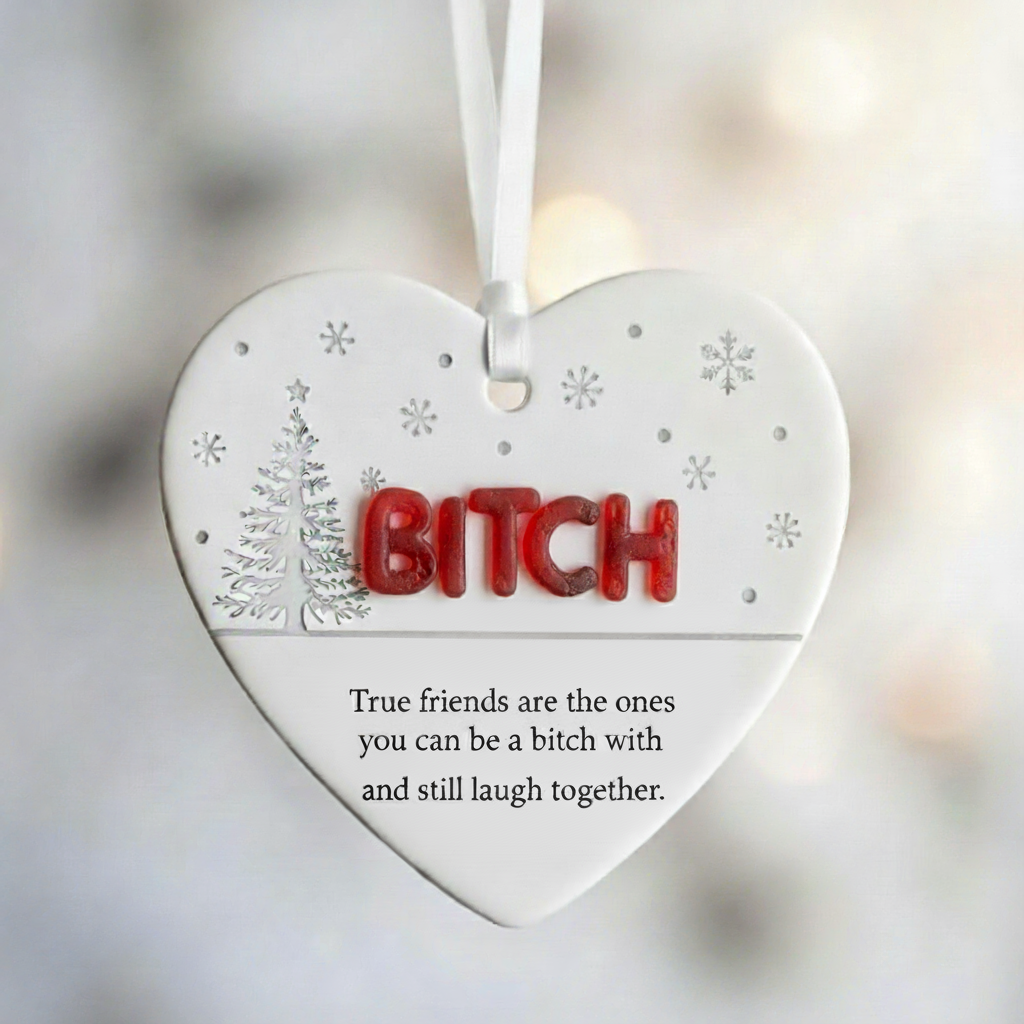 🎁✨Funny Christmas Friendship Ornament - Perfect Holiday Gift for Special Occasions!