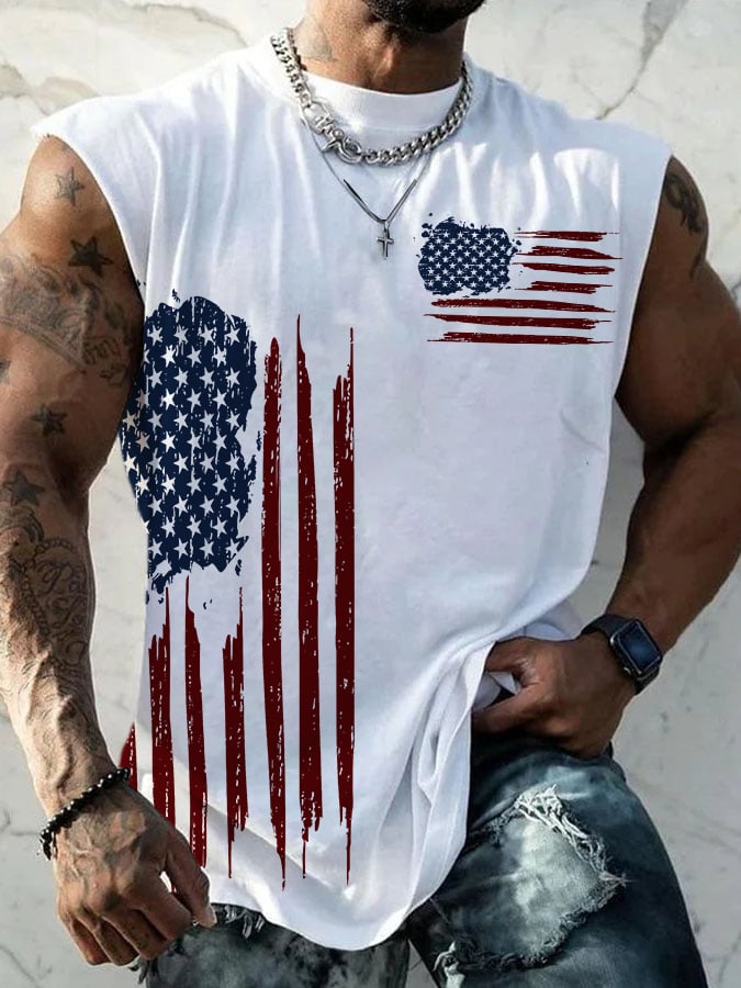 🎁 Men's Casual Printed Tank Top - Perfect Gift for Holidays & Special Occasions! 👕