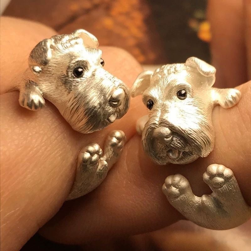 🎁 Handmade Schnauzer Puppy Ring - Perfect Gift for Holidays & Special Occasions! 🐶