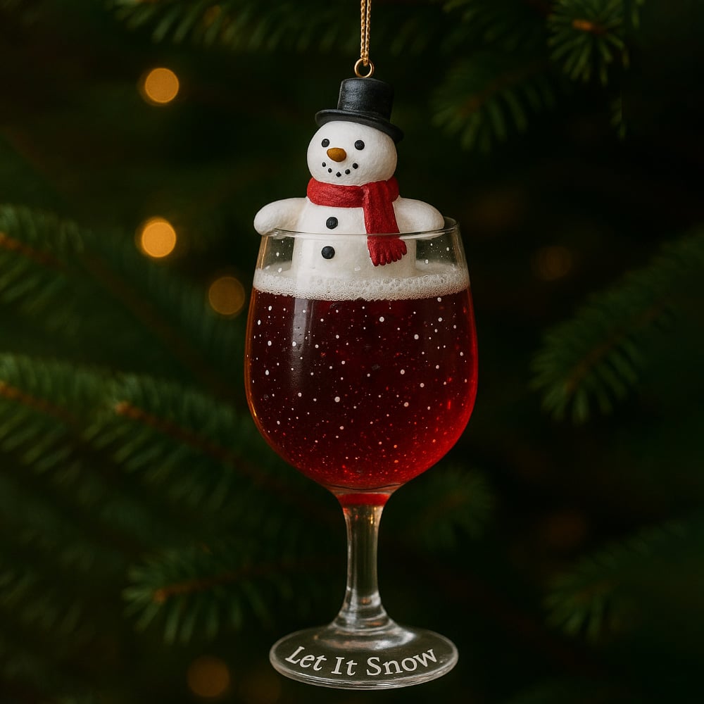 🌟 Personalized Beer Glass Ornament – Perfect Holiday Gift 🍻