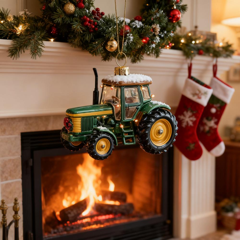 π Tractor Christmas Ornament - Perfect Holiday Gift π