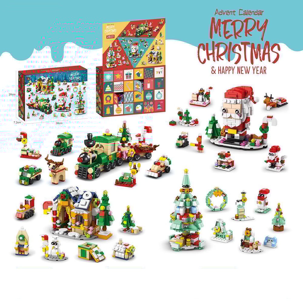 🎁 Christmas 6-in-1 Building Blocks Advent Calendar – Perfect Holiday Gift for Kids! 🎄
