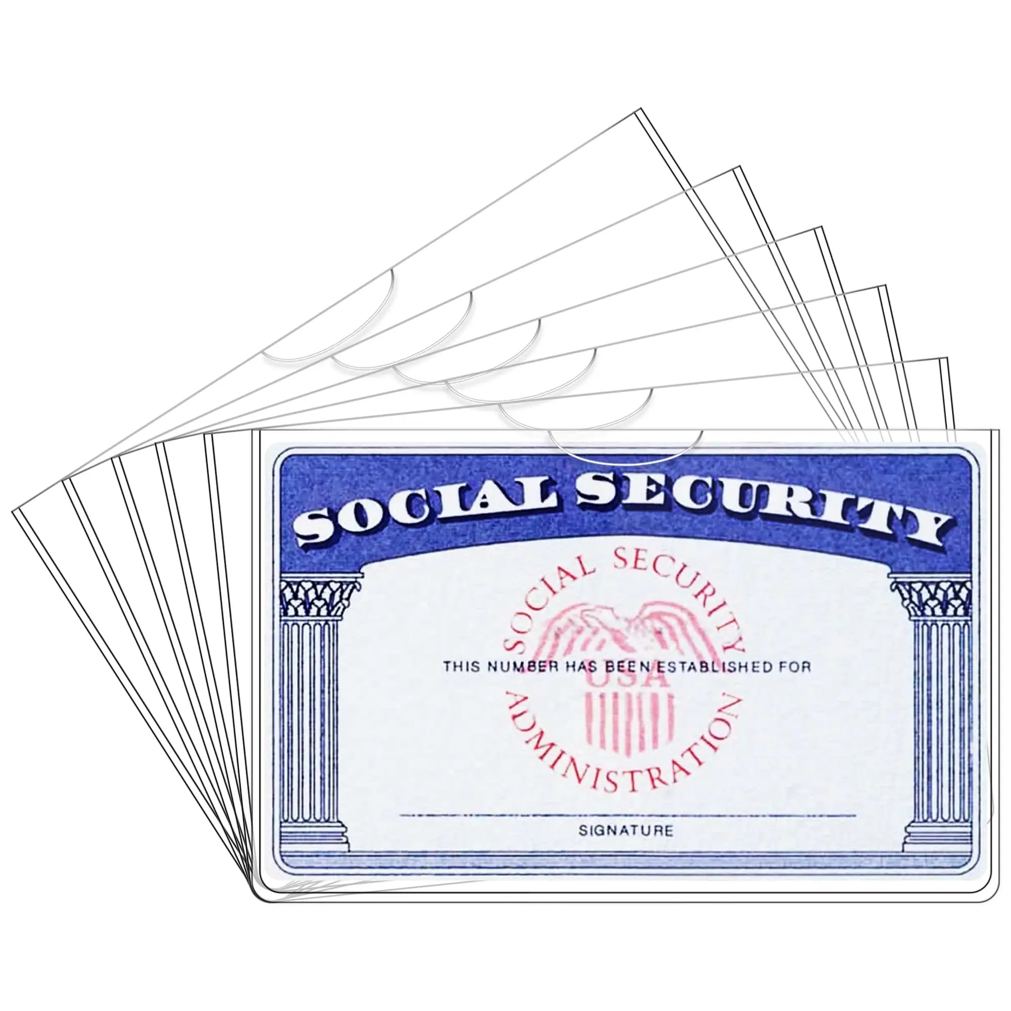 🎁 Social Security Card Protector Sleeves - 20 Pack - Perfect Gift for Holidays & Special Occasions! 🔒