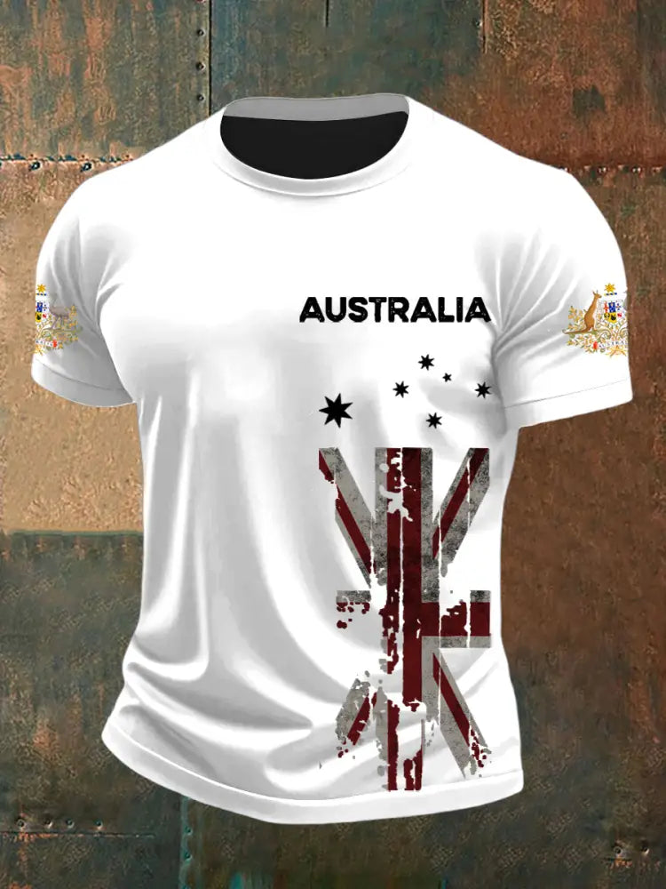 🎁 Vintage Australian Flag Print T-Shirt – Perfect Holiday & Special Occasion Gift! 🇦🇺