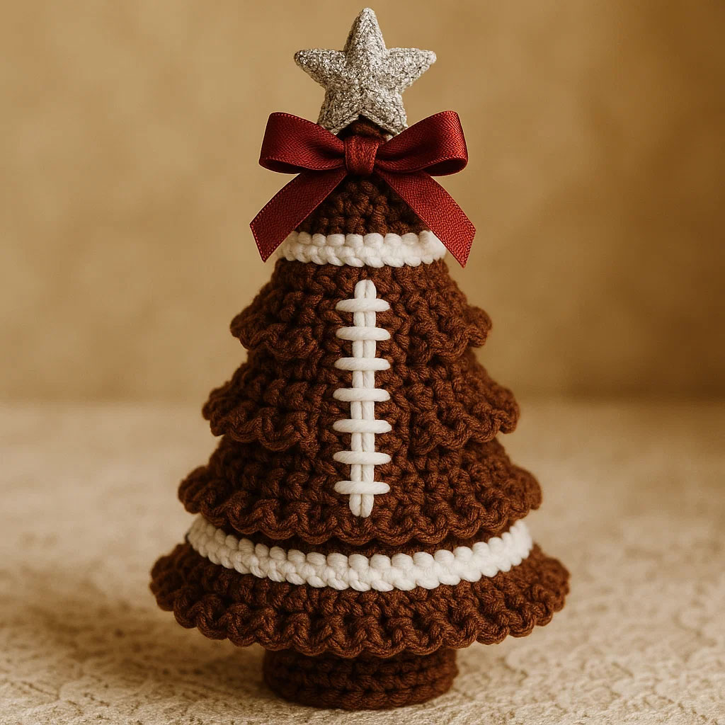 🎁Handmade Football & Baseball Crochet Ornaments – Perfect Holiday Gift for Sports Fans! ⚽⚾