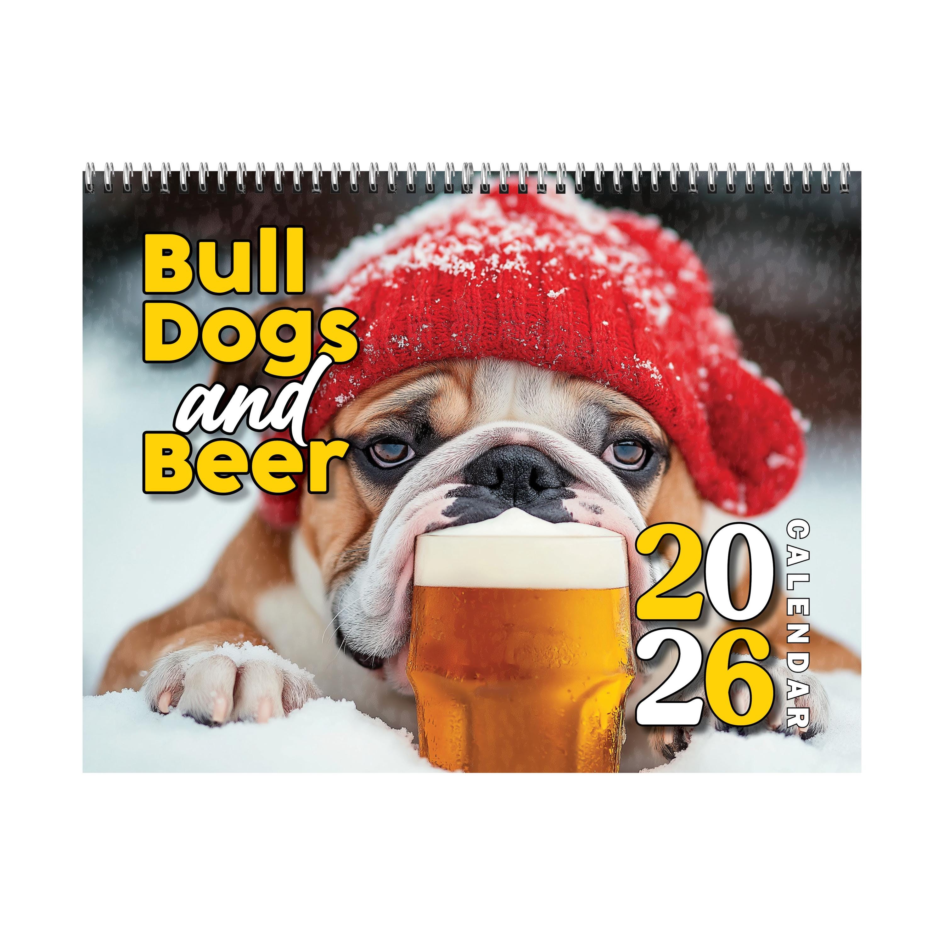 🐶🍺 Bull Dogs and Beer 2026 Calendar - Perfect Holiday & Birthday Gift! 🎁📅