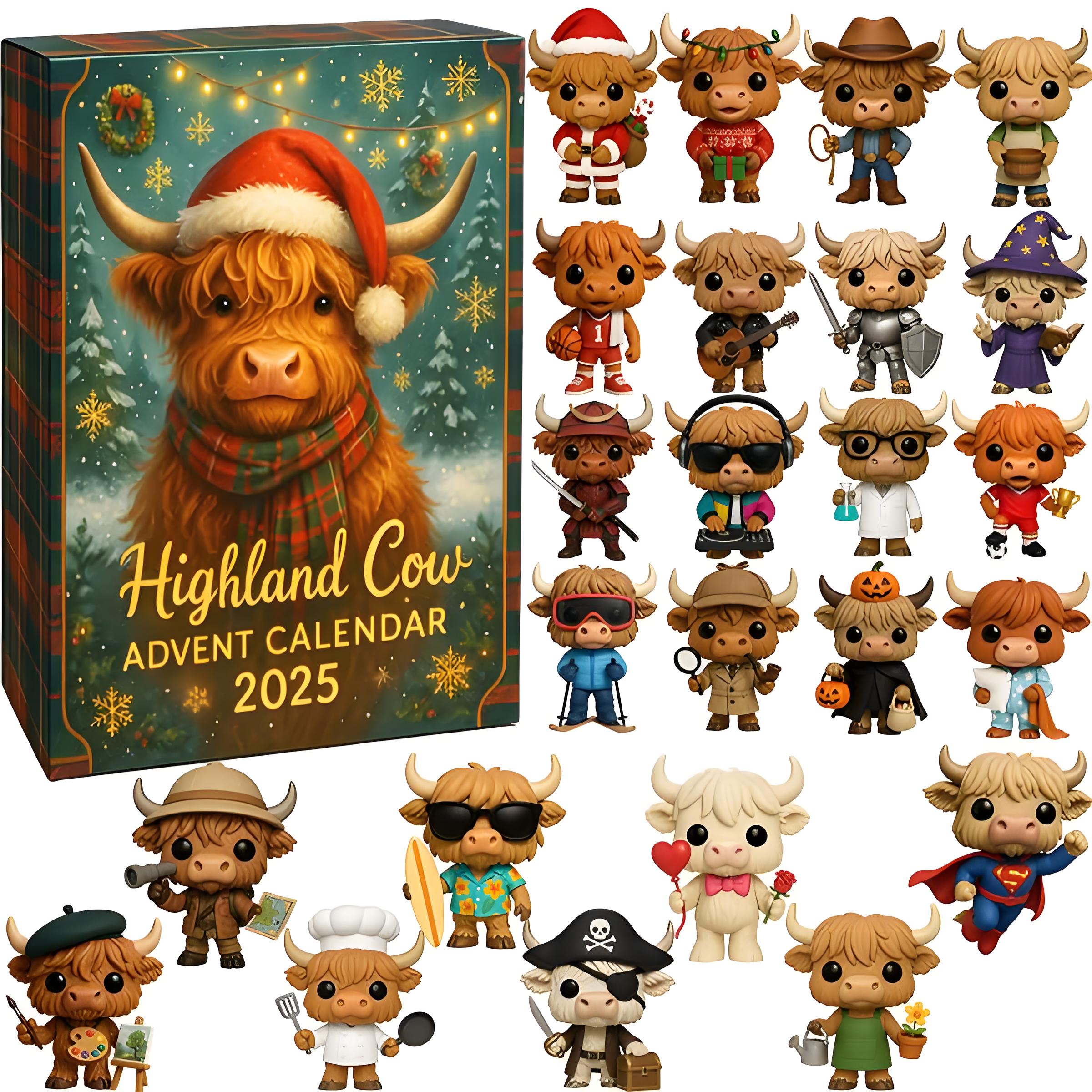 🎄🎁 Highland Cow Advent Calendar 2025 - Perfect Holiday & Special Occasion Gift!