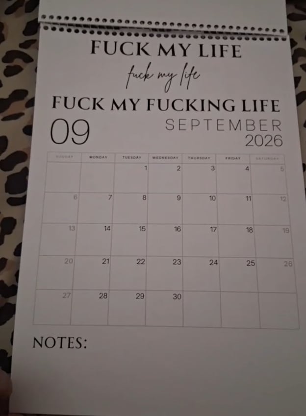 ๐ Fuck It 2026 Spiral Bound Wall Calendar โ Perfect Gift for Holidays & Special Occasions! ๐