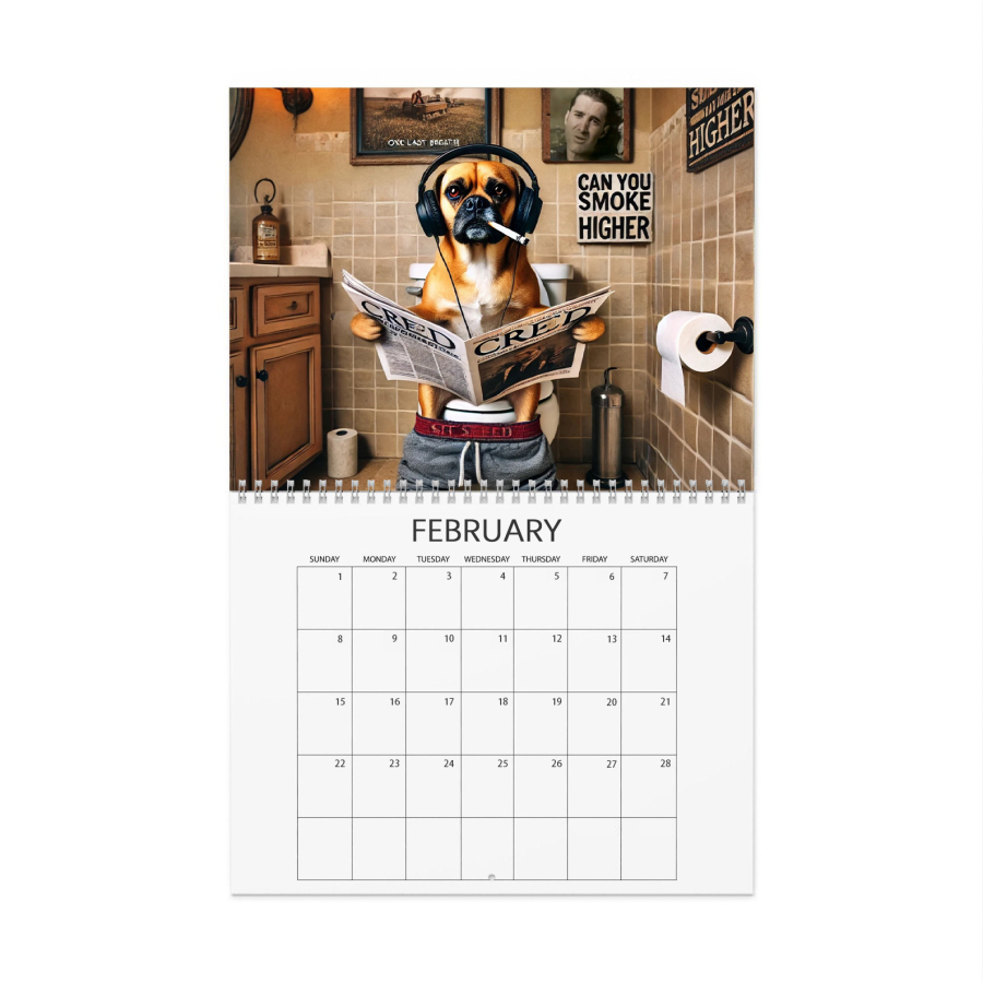 🎁🐶 Restroom Rascals: Dog Edition 2026 Wall Calendar - Perfect Gift for Holidays & Special Occasions!