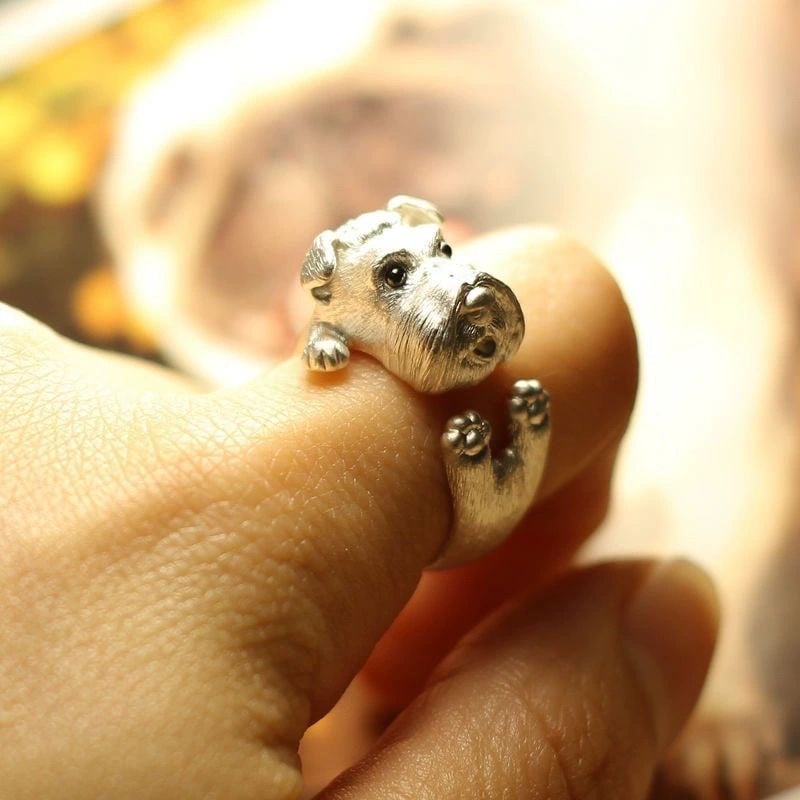 🎁 Handmade Schnauzer Puppy Ring - Perfect Gift for Holidays & Special Occasions! 🐶