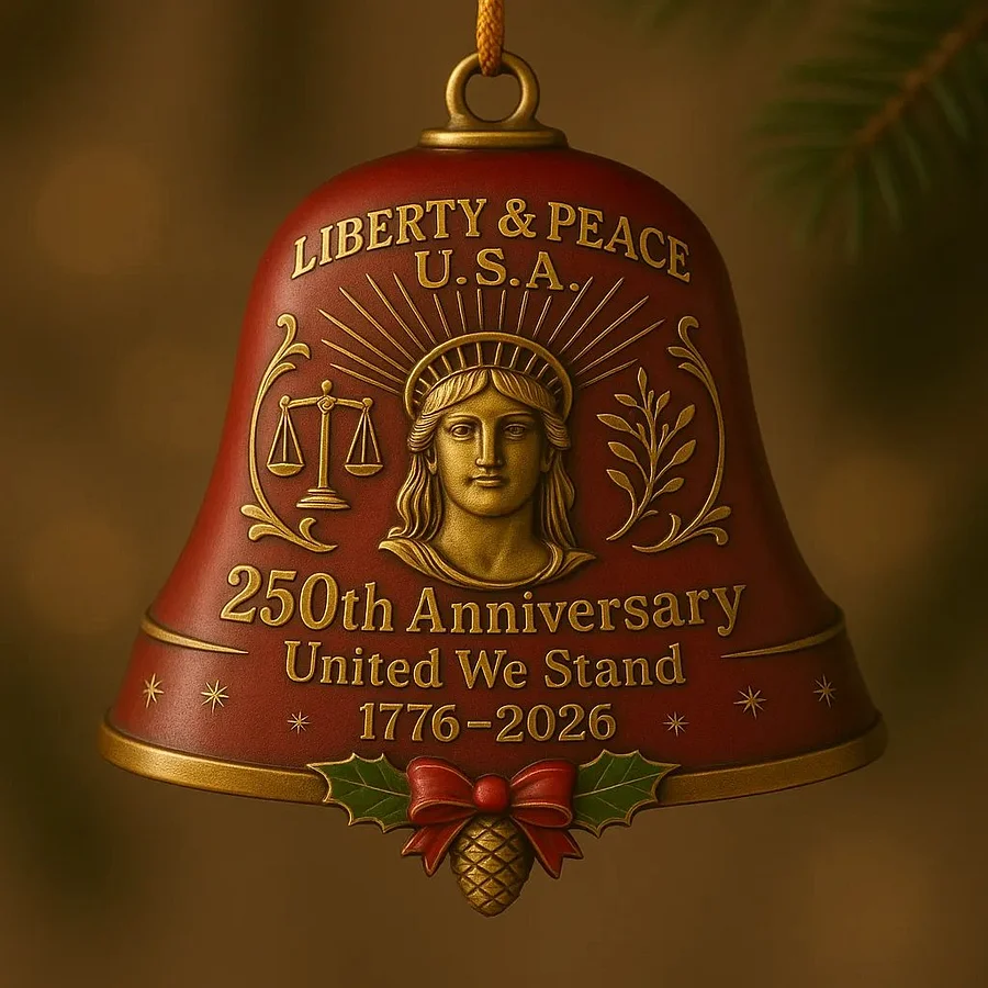 🎁🔔 250th Anniversary Patriotic Bell Ornament – Perfect Holiday & Special Occasion Gift
