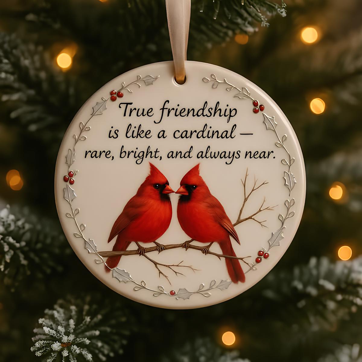 ✨Cardinal Friendship Ornament - Perfect Holiday Gift for Special Occasions 🎁