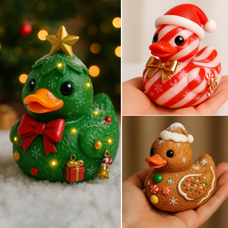 ๐ Festive Duck Trio โ Perfect Holiday Gift Set ๐