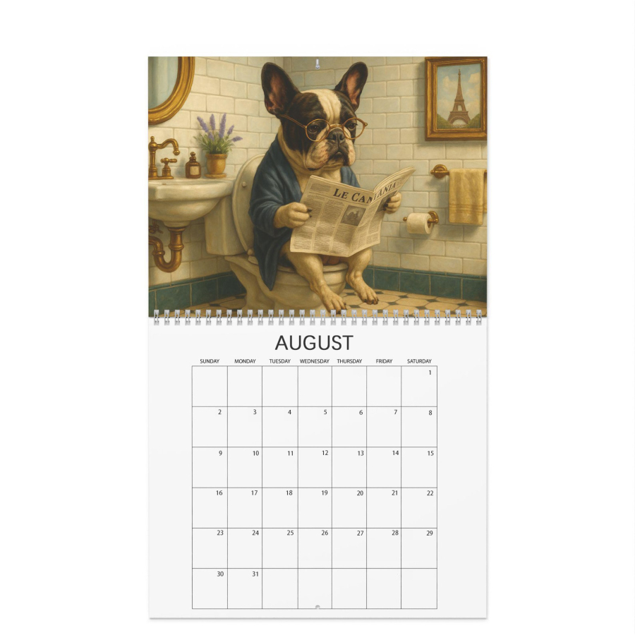 🎁🐶 Restroom Rascals: Dog Edition 2026 Wall Calendar - Perfect Gift for Holidays & Special Occasions!
