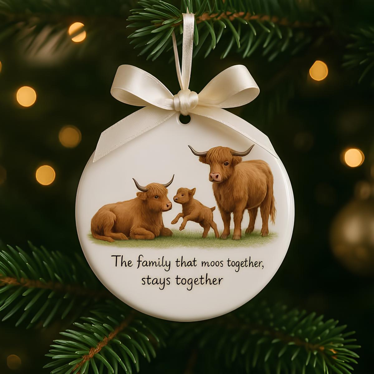 🎁 Highland Cow Ornament – Perfect Gift for Holidays & Special Occasions 🐮