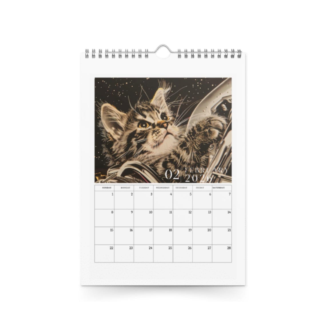 🌟 2026 Space Cat Calendar - Perfect Gift for Holidays & Special Occasions! 🎁