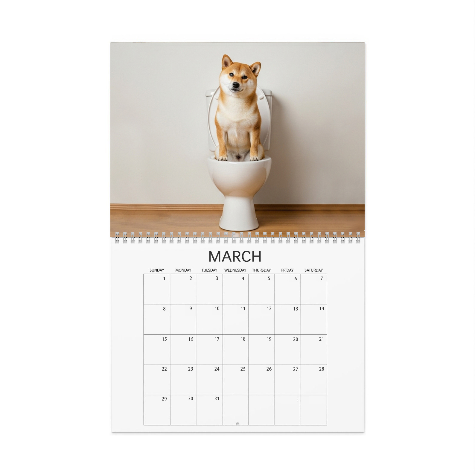🎁🐶 Restroom Rascals: Dog Edition 2026 Wall Calendar - Perfect Gift for Holidays & Special Occasions!