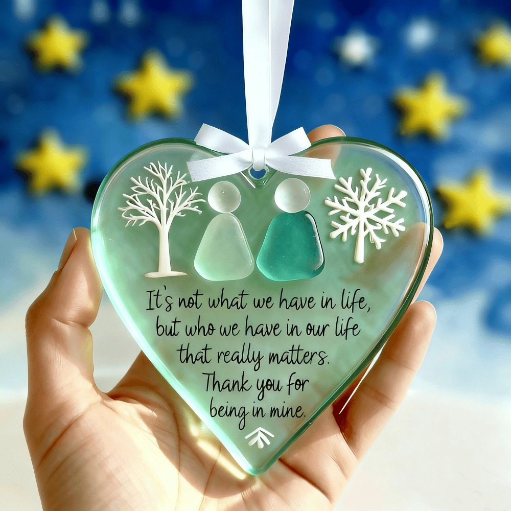 ✨Snowflake Sea Glass Ornament – Perfect Holiday Gift & Special Occasion Keepsake🎁