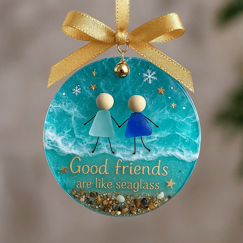 ✨ Friendship Sea Glass Ornament - Perfect Holiday & Special Occasion Gift 🎁