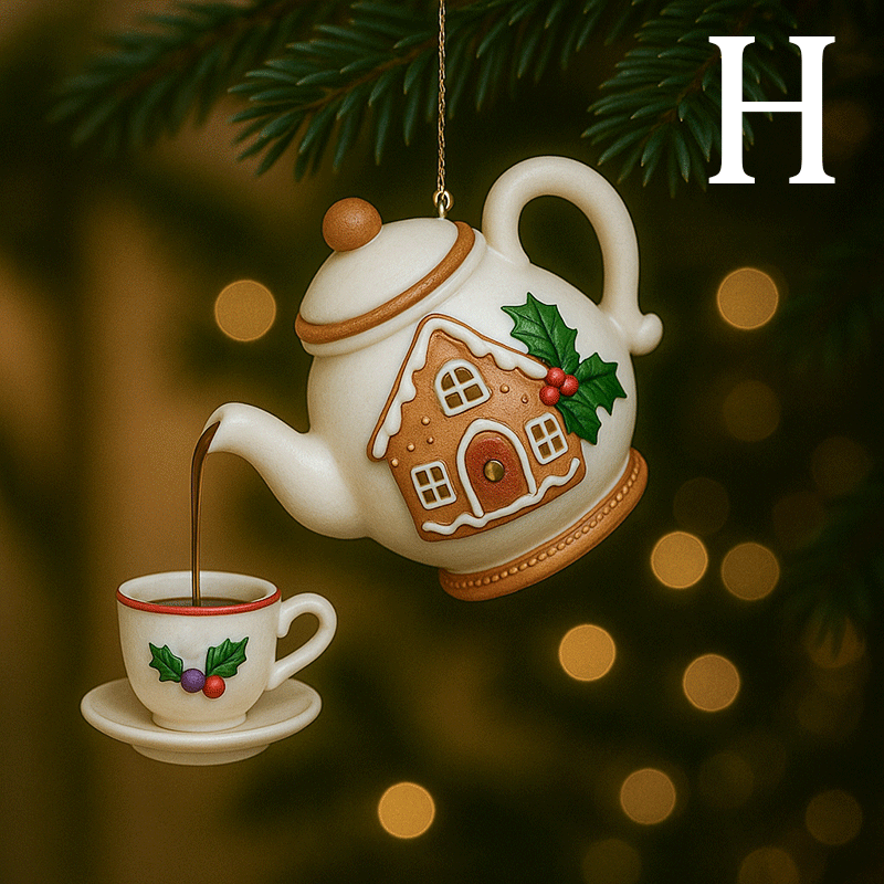๐ Festive Christmas Teapot Ornament - Perfect Holiday Gift! ๐
