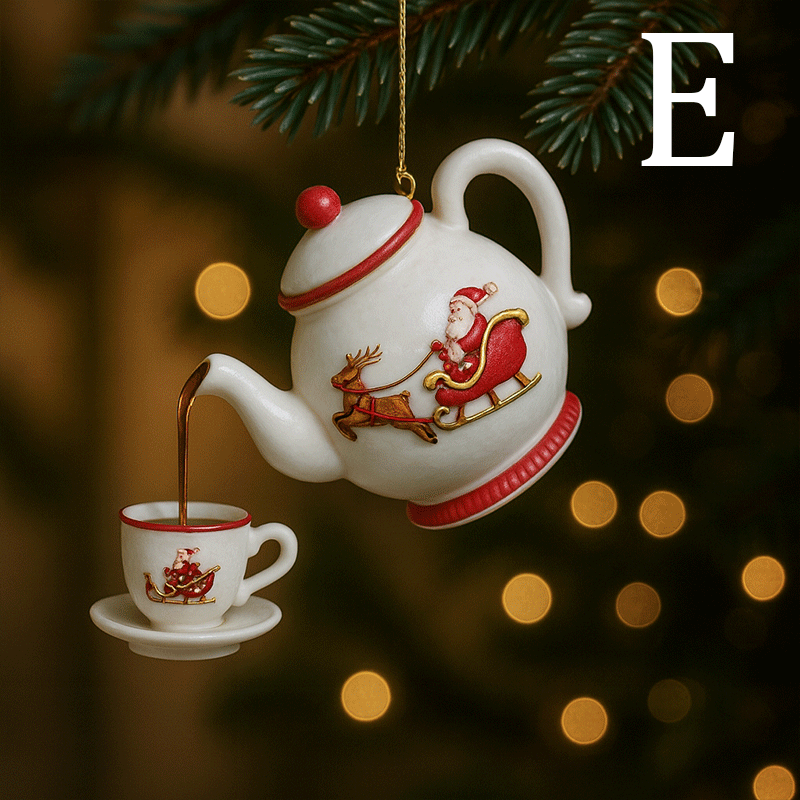 ๐ Festive Christmas Teapot Ornament - Perfect Holiday Gift! ๐