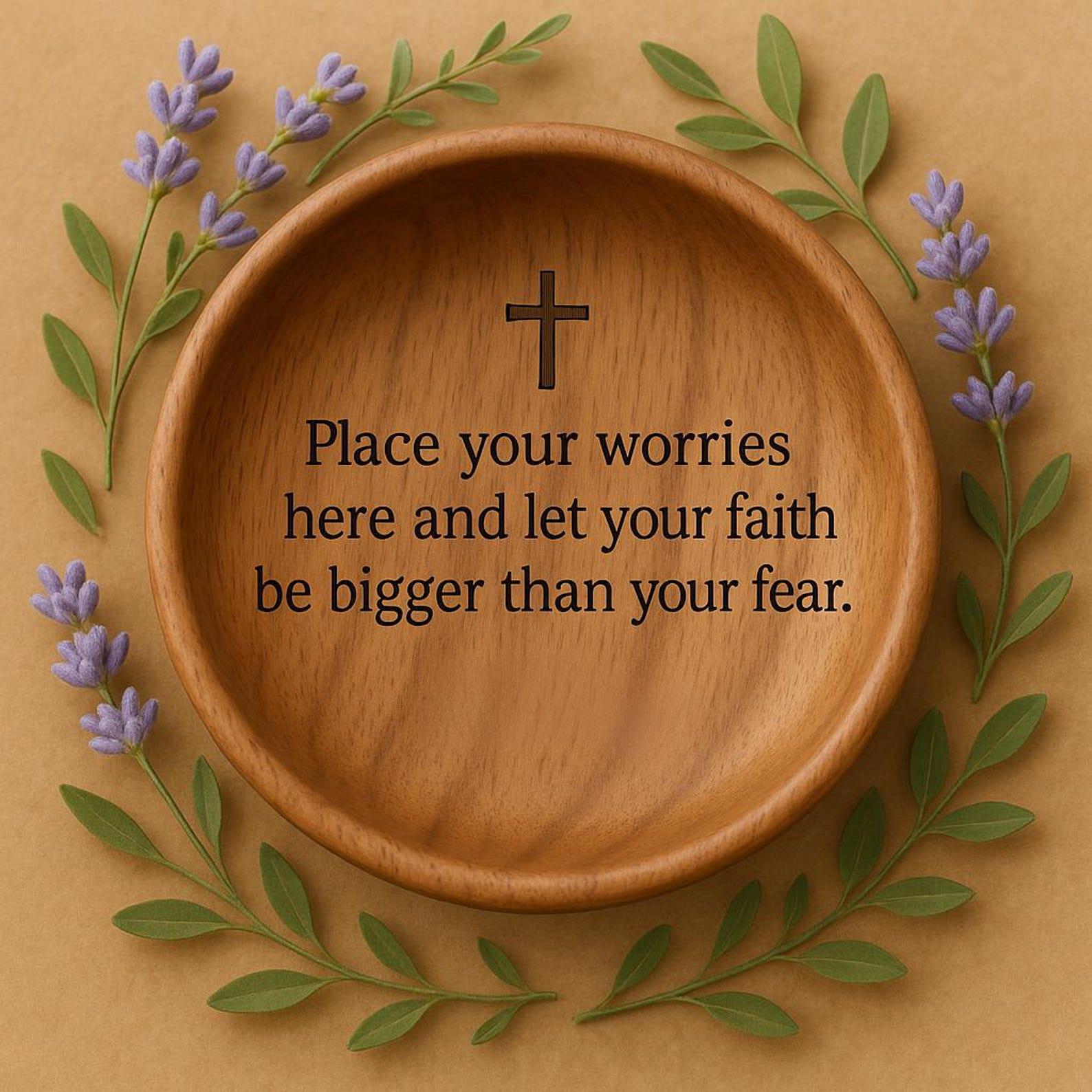 🎁✨ Handcrafted Wooden Prayer Bowl with Cross – Perfect Gift for Holidays & Special Occasions