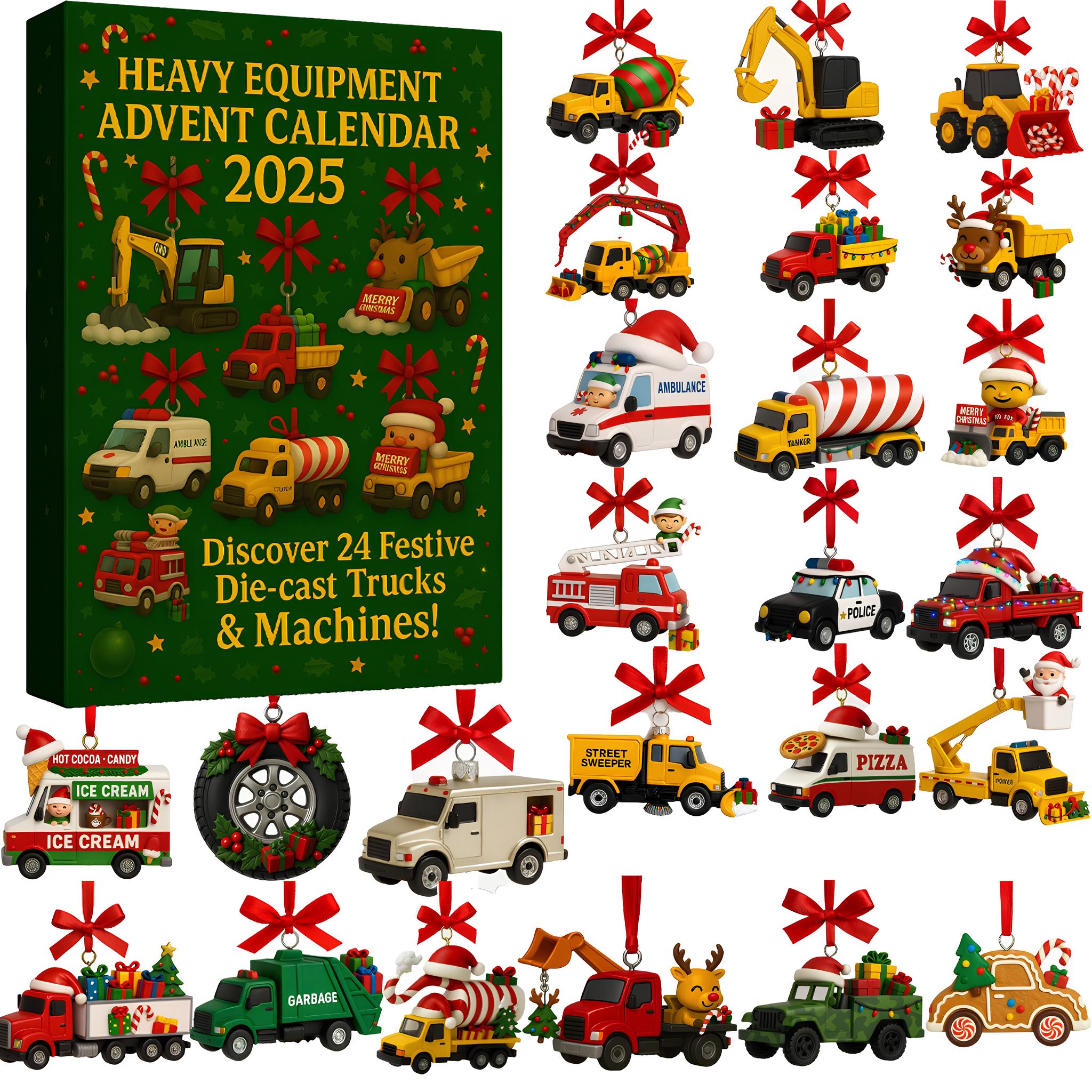 Heavy Equipment Advent Calendar 2025 – 24 Days of Trucks 🚚🎁 Perfect Holiday Gift for Kids & Truck Lovers!
