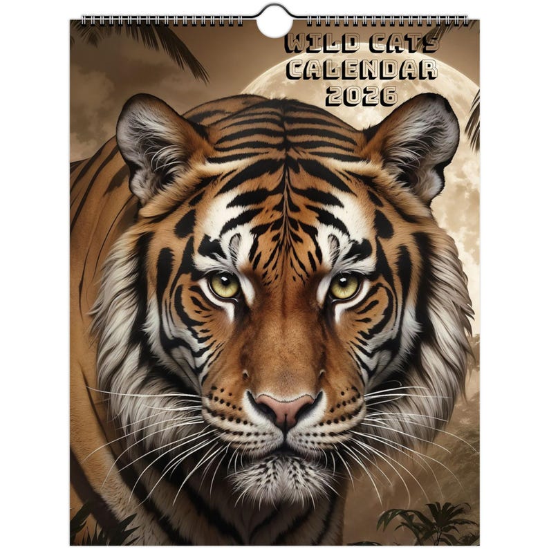 🐆 Wild Cat 2026 Wall Calendar - Perfect Holiday & Special Occasion Gift 🎁