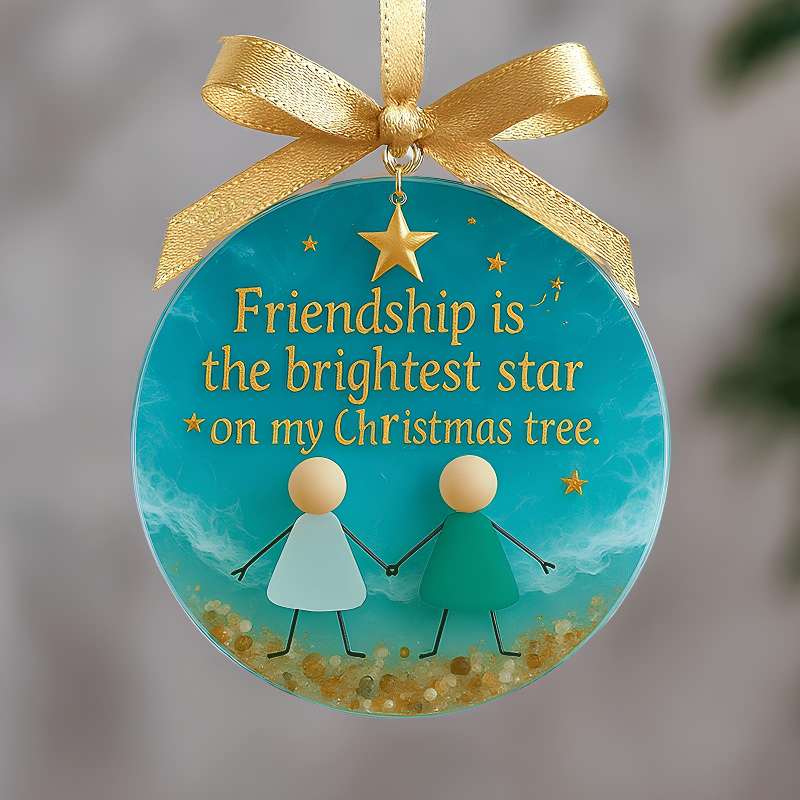 ✨Friendship Sea Glass Ornament – Perfect Holiday & Special Occasion Gift🎁