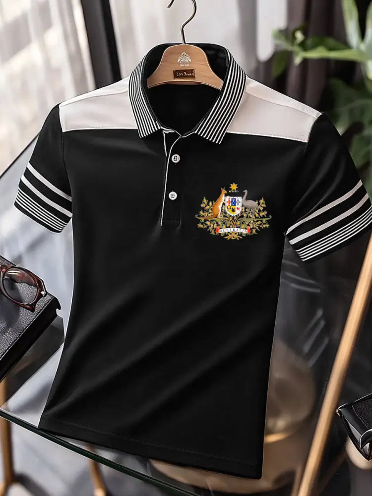 🎁 Men's Vintage Australia Flag Polo Shirt - Perfect Gift for Holidays & Special Occasions! 🇦🇺