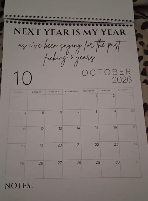 ๐ Fuck It 2026 Spiral Bound Wall Calendar โ Perfect Gift for Holidays & Special Occasions! ๐