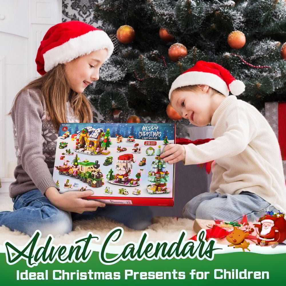 🎁 Christmas 6-in-1 Building Blocks Advent Calendar – Perfect Holiday Gift for Kids! 🎄