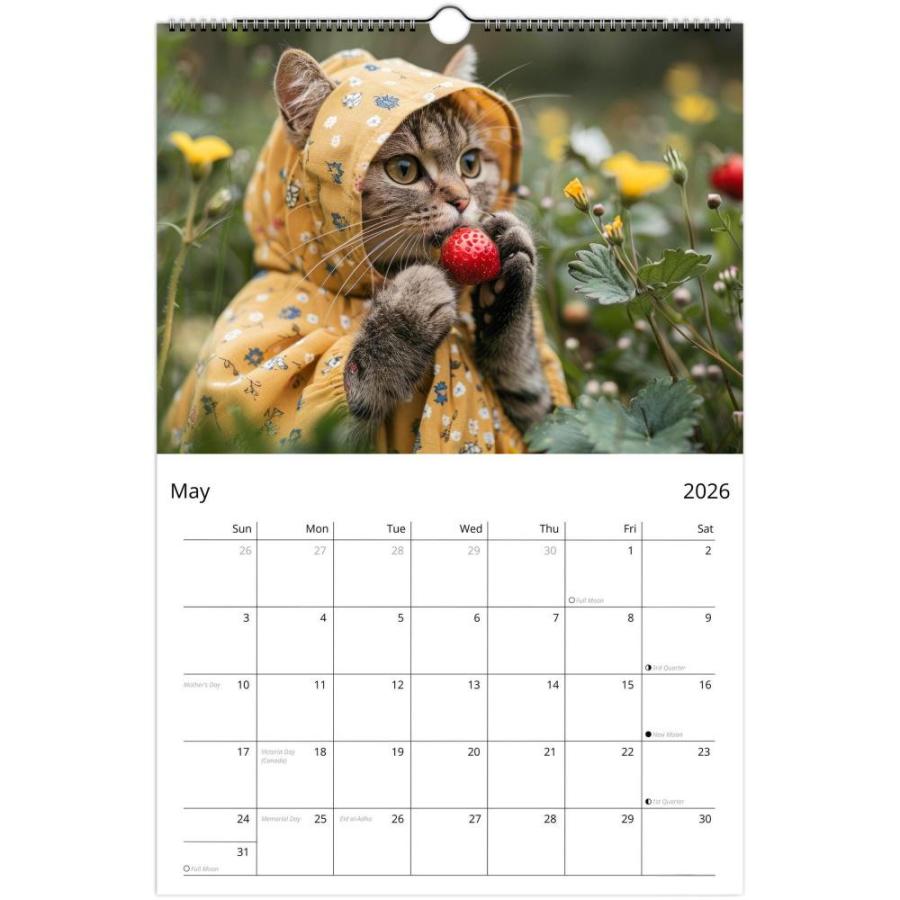 🎁🐱2026 Cats Doing Things Calendar – Perfect Gift for Holidays & Special Occasions!
