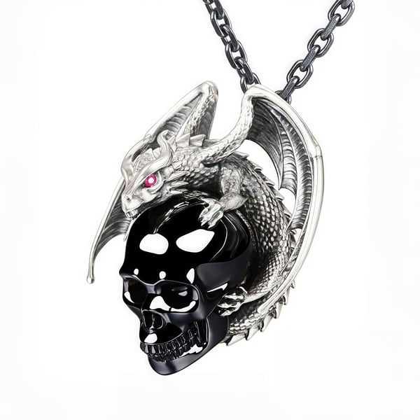 ✨ Sparkling Amethyst & Silver Crystal Skull Necklace with Ruby Eyes – Perfect Gift for Holidays & Special Occasions! 💎