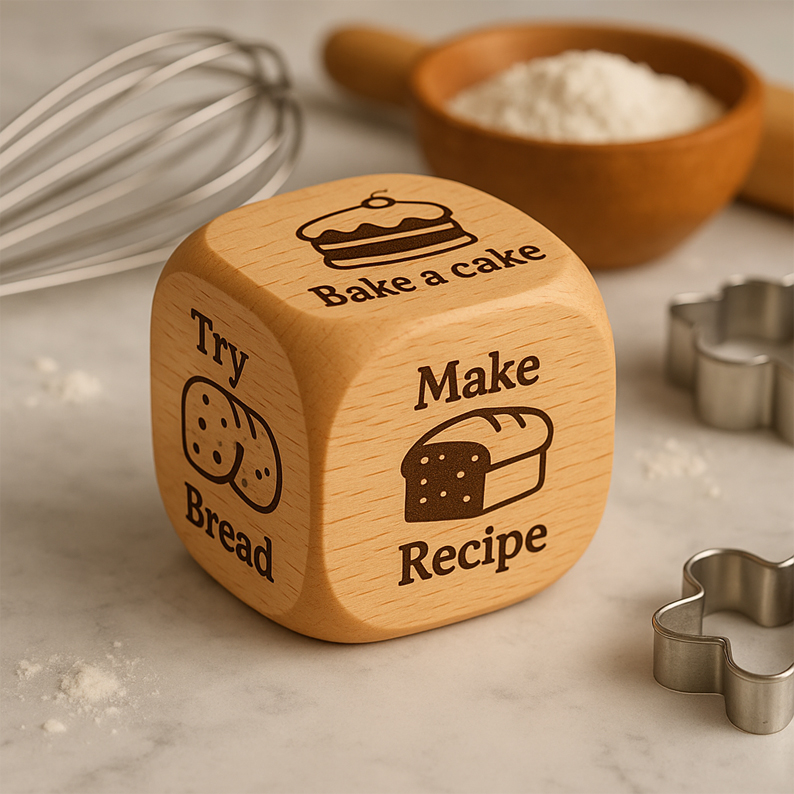 🎁🎲 Baking Activity Dice - Fun Holiday & Special Occasion Gift for Family & Friends