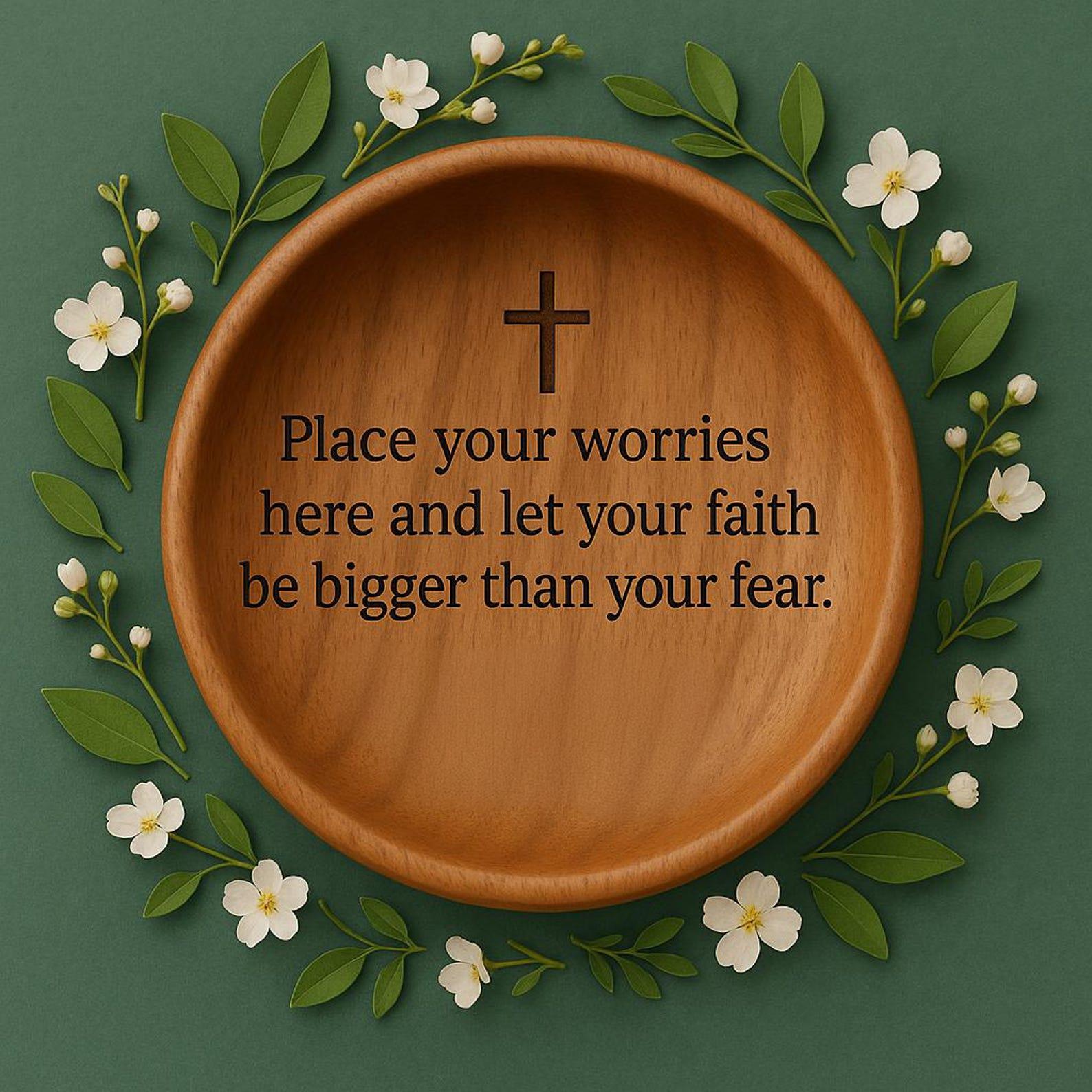 🎁✨ Handcrafted Wooden Prayer Bowl with Cross – Perfect Gift for Holidays & Special Occasions