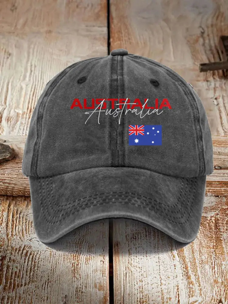 🎁 Vintage Australian Flag Alphabet Fun Print Hats - Perfect Holiday & Special Occasion Gift! 🇦🇺