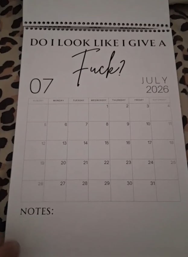 ๐ Fuck It 2026 Spiral Bound Wall Calendar โ Perfect Gift for Holidays & Special Occasions! ๐