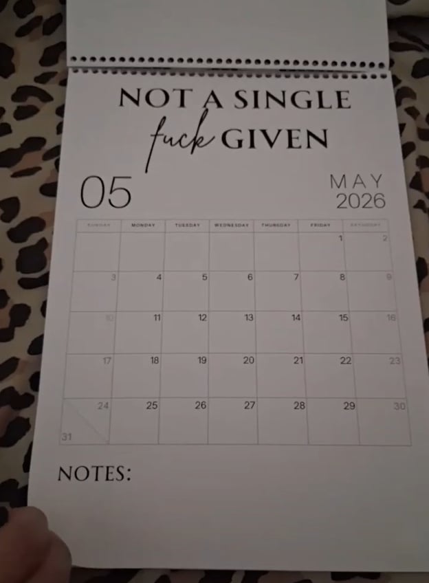 ๐ Fuck It 2026 Spiral Bound Wall Calendar โ Perfect Gift for Holidays & Special Occasions! ๐