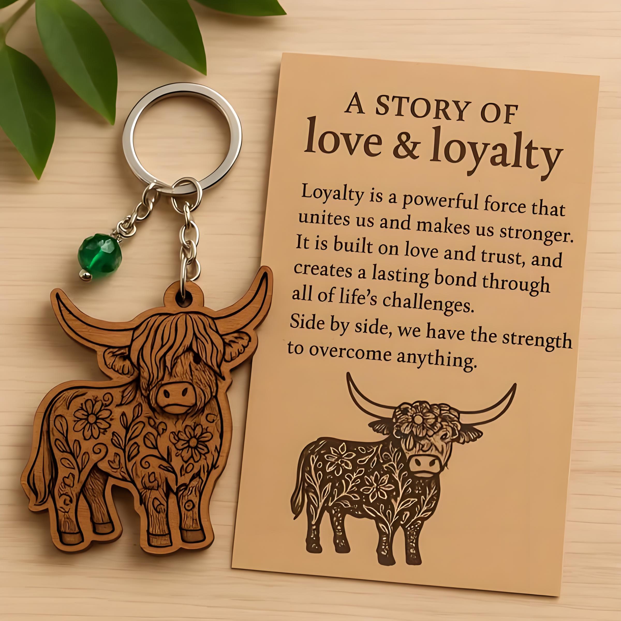 Highland Cow Keychain Card 🎁💖 - Perfect Holiday & Special Occasion Gift