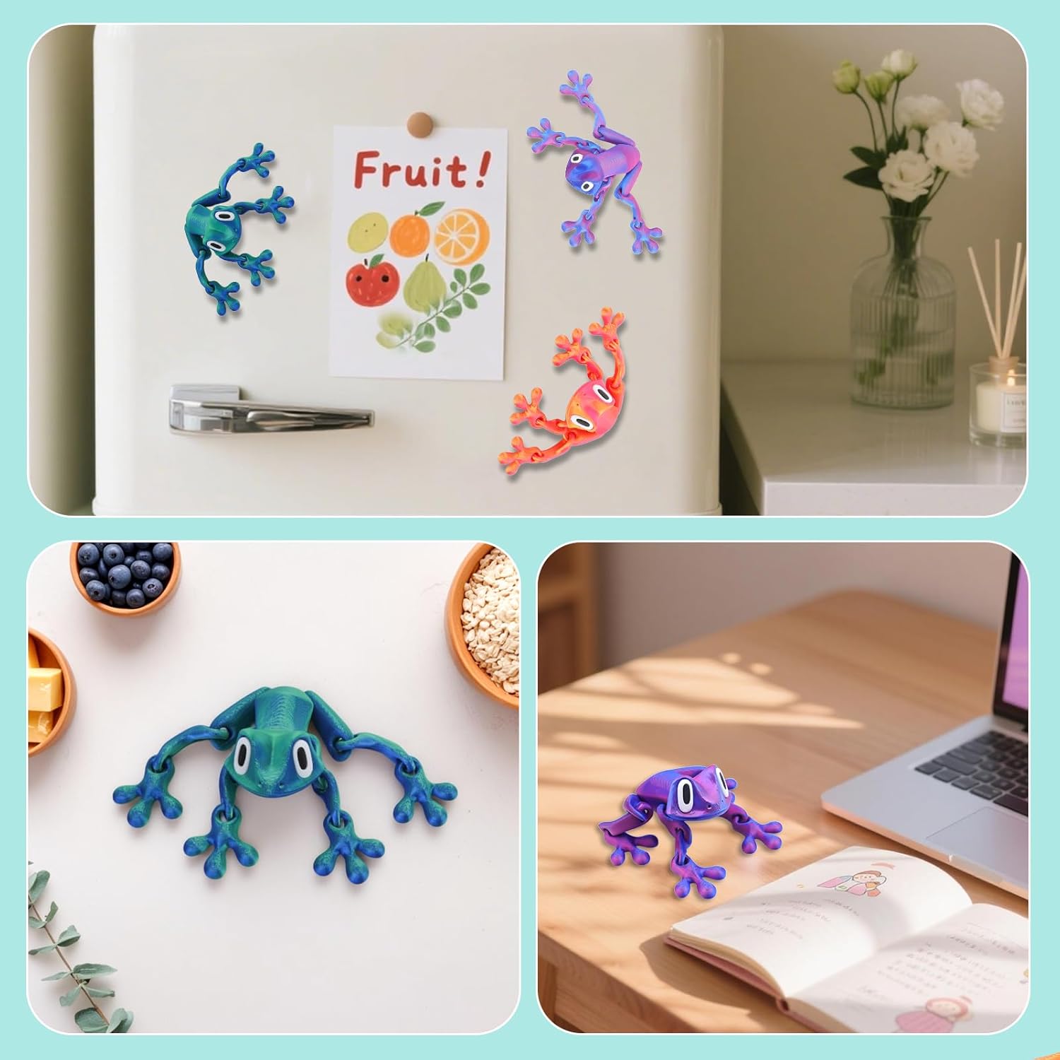 🎁🐸 3D Printed Frog Magnet Toy – Perfect Holiday & Special Occasion Gift!