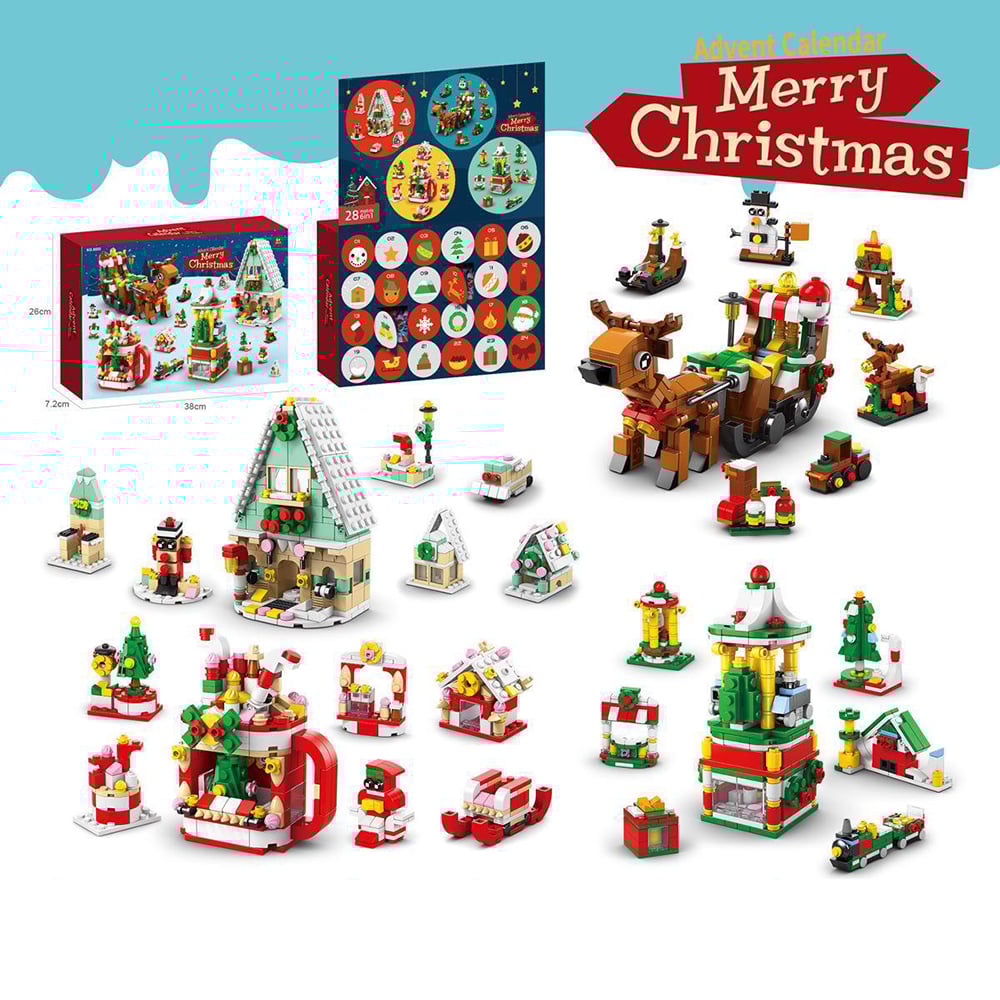 🎁 Christmas 6-in-1 Building Blocks Advent Calendar – Perfect Holiday Gift for Kids! 🎄