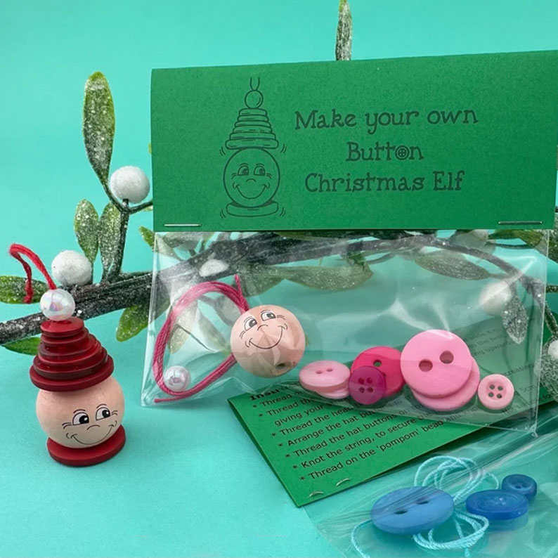 🎁 DIY Button Snowman Ornament Kit - Perfect Holiday & Gift Craft 🎄