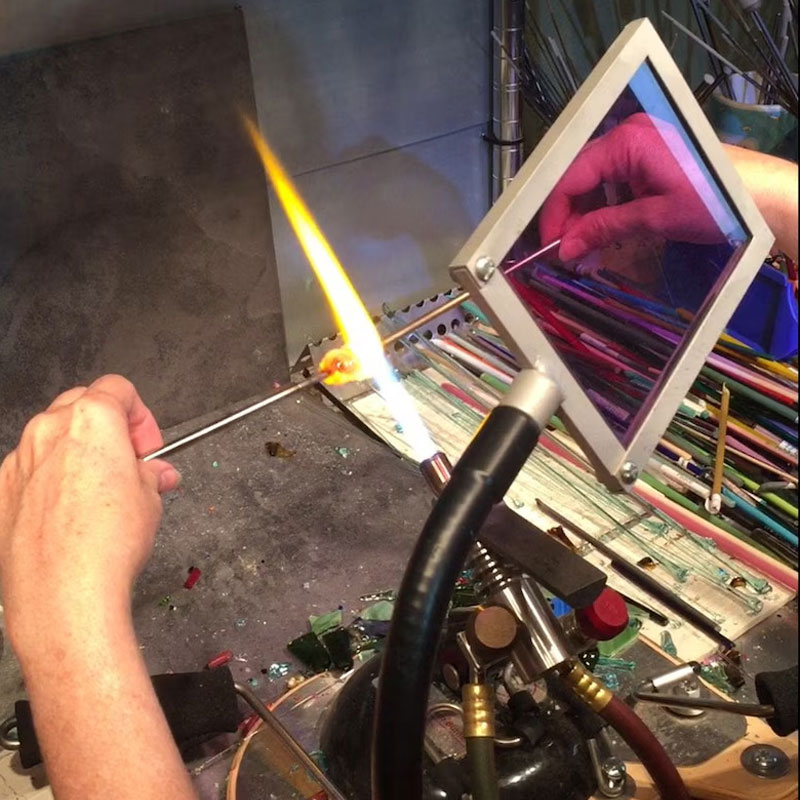 ✨ Recycled Wine Bottle Glass Earrings: Handmade Spiral Dangles – Perfect Holiday Gift! 🎁