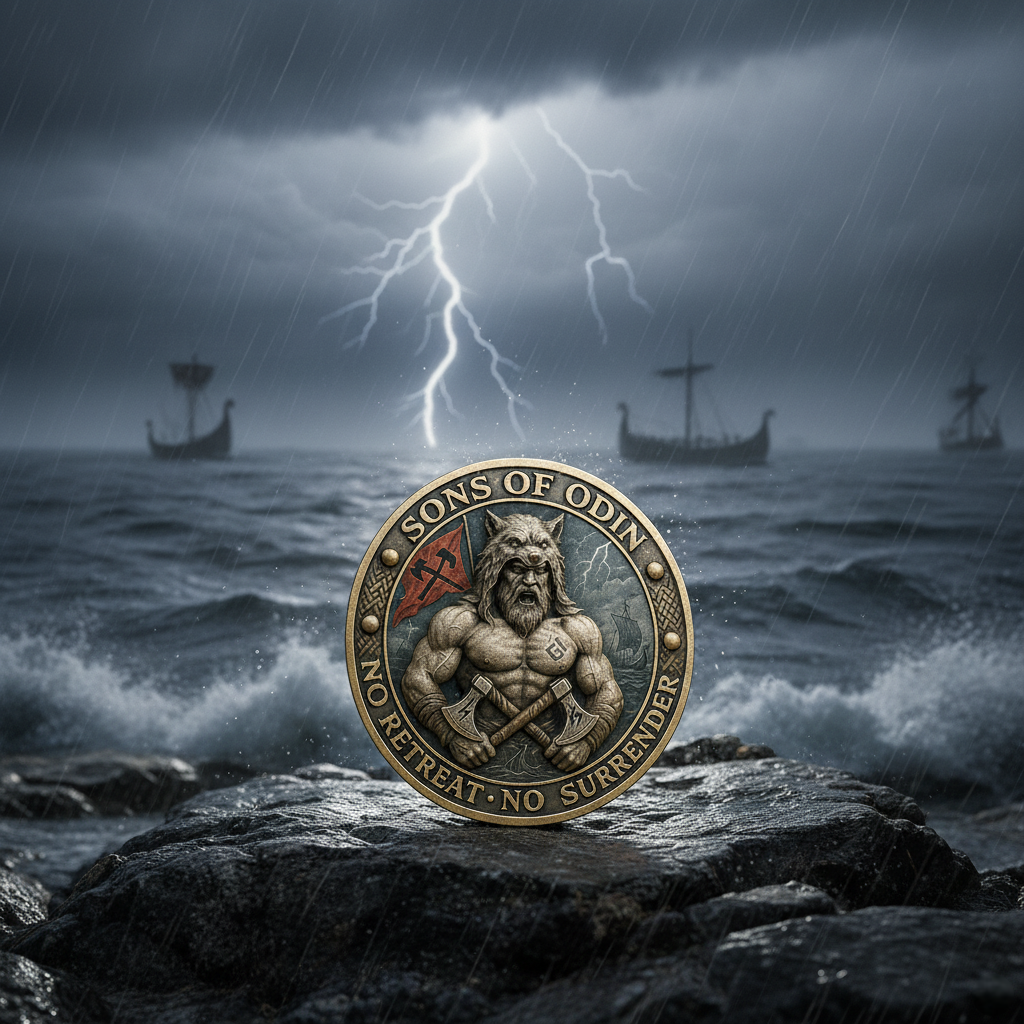 SONS OF ODIN – Berserker Spirit Challenge Coin ⚔️🎁 – Perfect Gift for Holidays & Special Occasions