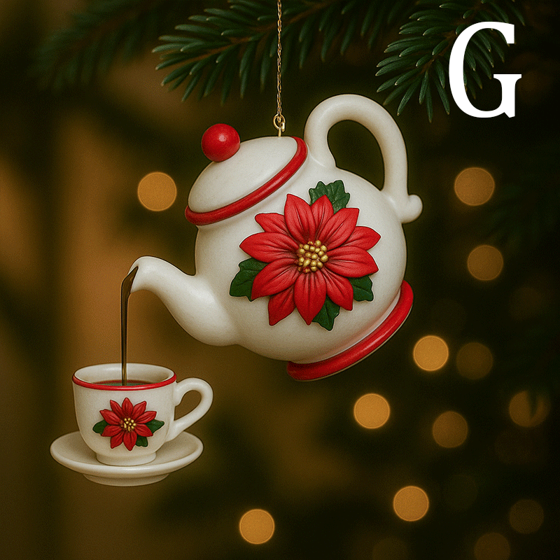๐ Festive Christmas Teapot Ornament - Perfect Holiday Gift! ๐